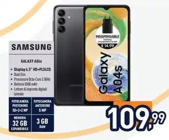 Unieuro SAMSUNG GALAXY A04s offerta