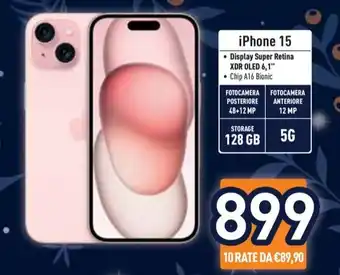 Unieuro iPhone 15 offerta