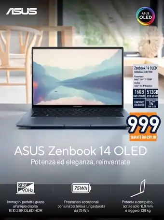 Unieuro ASUS Zenbook 14 OLED offerta
