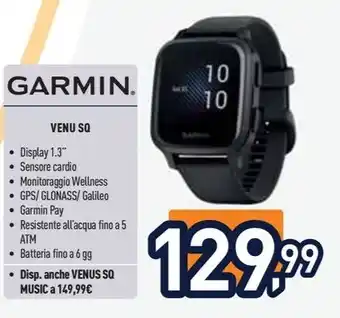 Unieuro GARMIN VENU SQ offerta