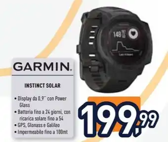 Unieuro GARMIN INSTINCT SOLAR offerta