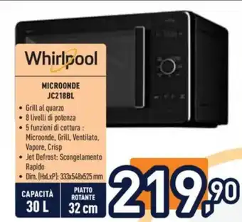 Whirlpool MICROONDE JC218BL