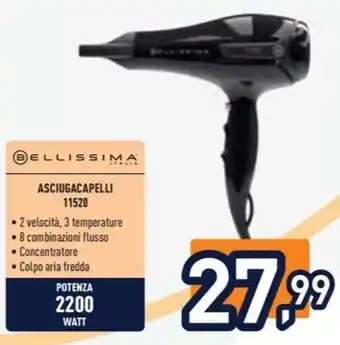 Unieuro BELLISSIMA ASCIUGACAPELLI 11520 offerta