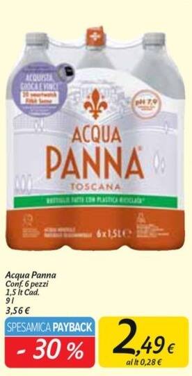 Carrefour Market Acqua panna - conf. 6 pezzi offerta