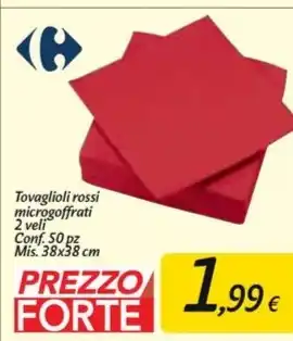 Tovaglioli rossi microgoffrati