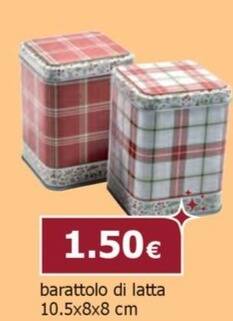 Tigotà Barattolo di latta 10.5x8x8 cm offerta