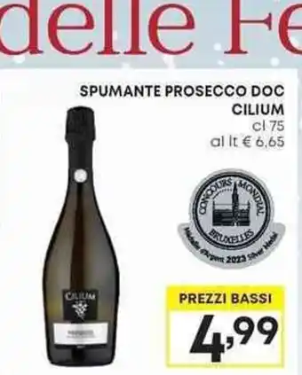 Pam SPUMANTE PROSECCO DOC CILIUM offerta