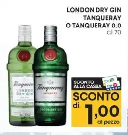 Pam LONDON DRY GIN TANQUERAY O TANQUERAY 0.0 cl 70 offerta