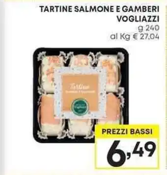 Pam TARTINE SALMONE E GAMBERI VOGLIAZZI offerta