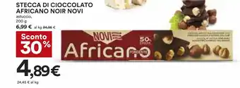 Coop STECCA DI CIOCCOLATO AFRICANO NOIR NOVI 200 g offerta