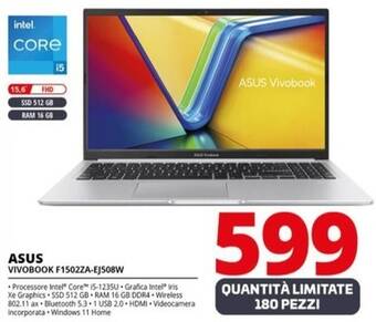 Comet ASUS VIVOBOOK F1502ZA-EJ508W offerta