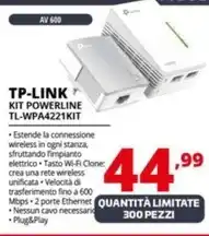 Comet TP-LINK KIT POWERLINE TL-WPA4221KIT offerta