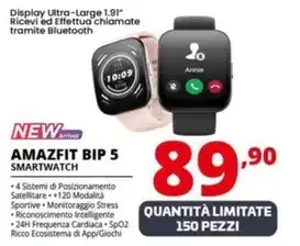 Comet NEW.. AMAZFIT BIP 5 SMARTWATCH offerta