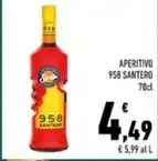 Conad Margherita APERITIVO 958 SANTERO 70cl offerta