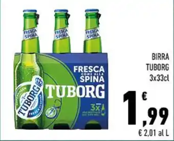 Conad Margherita BIRRA TUBORG 3x33cl offerta