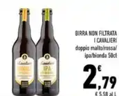Conad Margherita BIRRA NON FILTRATA I CAVALIERI 50 cl offerta