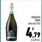 PROSECCO ZONIN extra dry 75cl