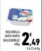 Conad Margherita MOZZARELLA SANTA MARTA DALLICARDILLO 400g offerta