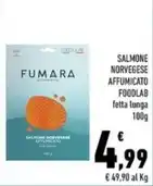 Conad Margherita SALMONE NORVEGESE AFFUMICATO FOODLAB fetta lunga offerta
