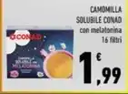 Conad Margherita CAMOMILLA SOLUBILE CONAD con melatonina 16 filtri offerta