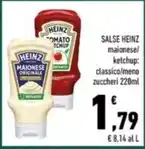 Conad Margherita SALSE HEINZ maionese/ ketchup: classico/meno zuccheri 220ml offerta