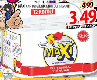 Il Genio Supermercato MAXI CARTA IGIENICA ROTOLI GIGANTI offerta