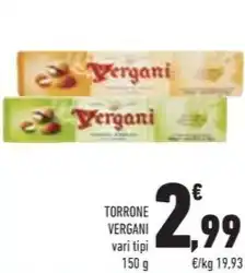 TORRONE VERGANI vari tipi