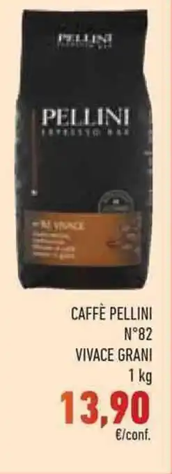 Conad Superstore CAFFÈ PELLINI N°82 VIVACE GRANI 1 kg offerta