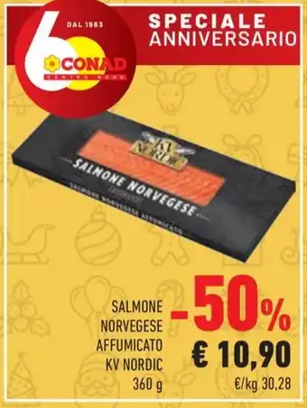 Conad Superstore SALMONE NORVEGESE AFFUMICATO KV NORDIC offerta