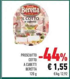 Conad Superstore PROSCIUTTO COTTO A CUBETTI BERETTA offerta
