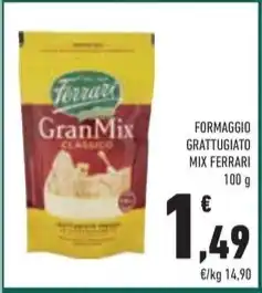 Conad Superstore FORMAGGIO GRATTUGIATO MIX FERRARI offerta
