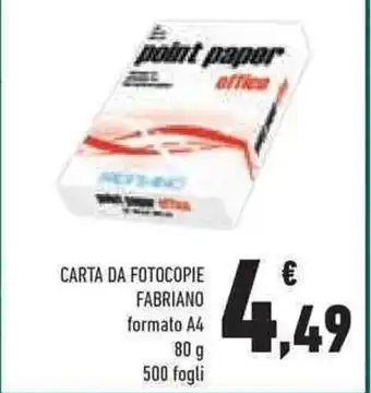 Conad Superstore CARTA DA FOTOCOPIE FABRIANO formato A4 80 g 500 fogli offerta