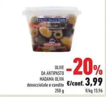 Conad Superstore OLIVE DA ANTIPASTO MADAMA OLIVA offerta