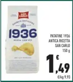 Conad Superstore PATATINE 1936 ANTICA RICETTA SAN CARLO offerta