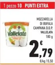 Conad Superstore MOZZARELLA DI BUFALA CAMPANA D.O.P. VALLELATA offerta