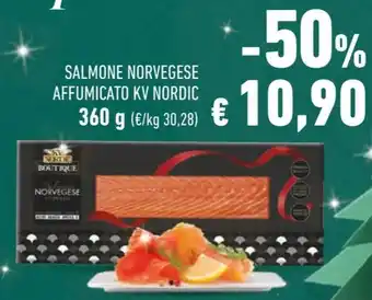 Conad SALMONE NORVEGESE AFFUMICATO KV NORDIC 360 g offerta