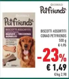 Conad BISCOTTI ASSORTITI CONAD PETFRIENDS offerta