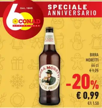Conad BIRRA MORETTI 66 cl offerta