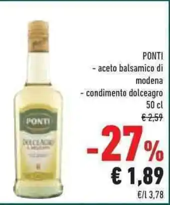 Conad PONTI aceto balsamico di modena offerta