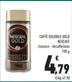 Conad CAFFÈ SOLUBILE GOLD NESCAFÈ offerta