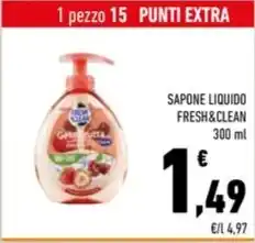 Conad SAPONE LIQUIDO FRESH&CLEAN offerta
