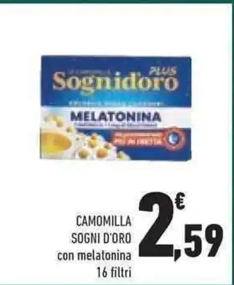 Conad CAMOMILLA SOGNI D'ORO con melatonina 16 filtri offerta