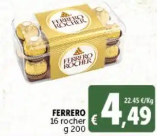 Deco Supermercati FERRERO 16 rocher g 200 offerta