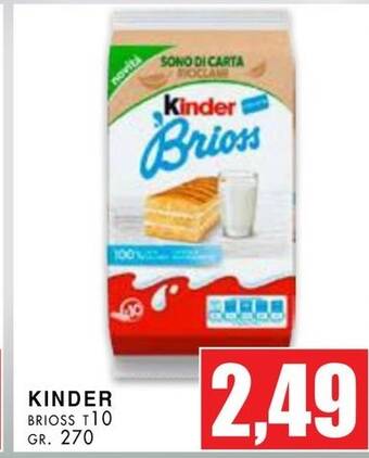 La Mimosa Supermercati KINDER BRIOSS T10 GR. 270 offerta
