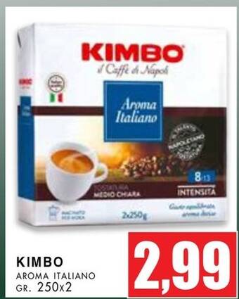 La Mimosa Supermercati KIMBO AROMA ITALIANO GR. 250x2 offerta
