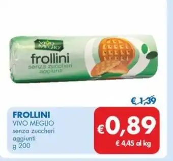 MD Discount FROLLINI VIVO MEGLIO senza zuccheri aggiunti g 200 offerta