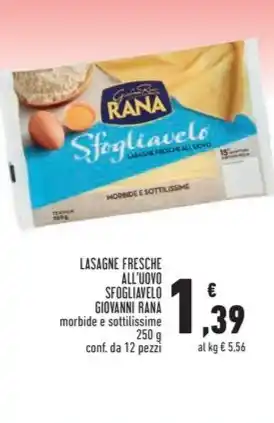 Conad Superstore LASAGNE FRESCHE ALL'UOVO SFOGLIAVELO GIOVANNI RANA offerta