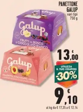 Conad Superstore PANETTONE GALUP vari tipi 750 g offerta
