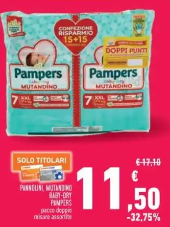 Conad Superstore PANNOLINI, MUTANDINO BABY-DRY PAMPERS offerta