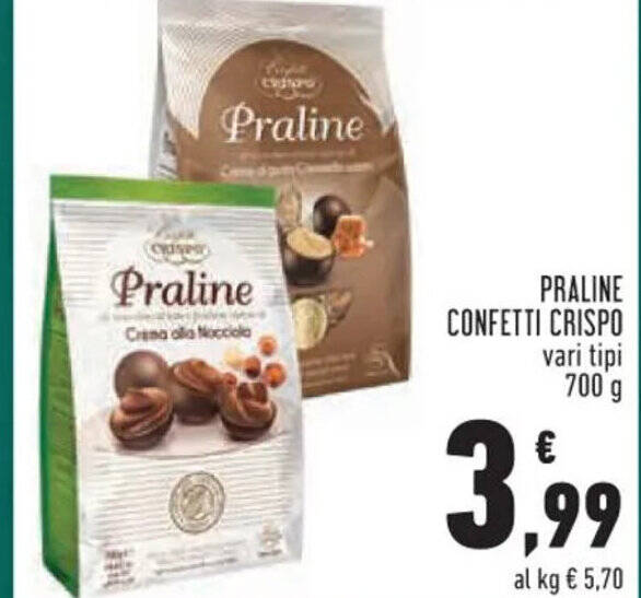 Offerta PRALINE CONFETTI CRISPO vari tipi nel volantino di Conad Superstore